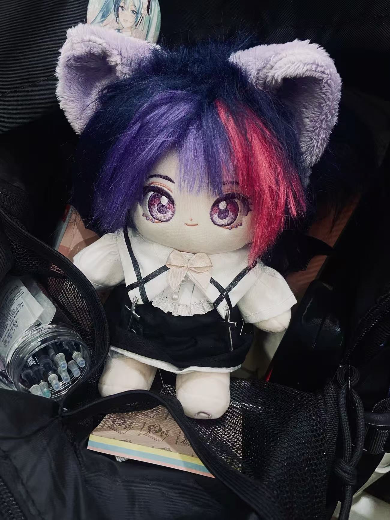 Anime About Cosplay Girl - Gefüllte Anime-Plüschpuppe, 20 cm, niedliche Stern-Stickerei,