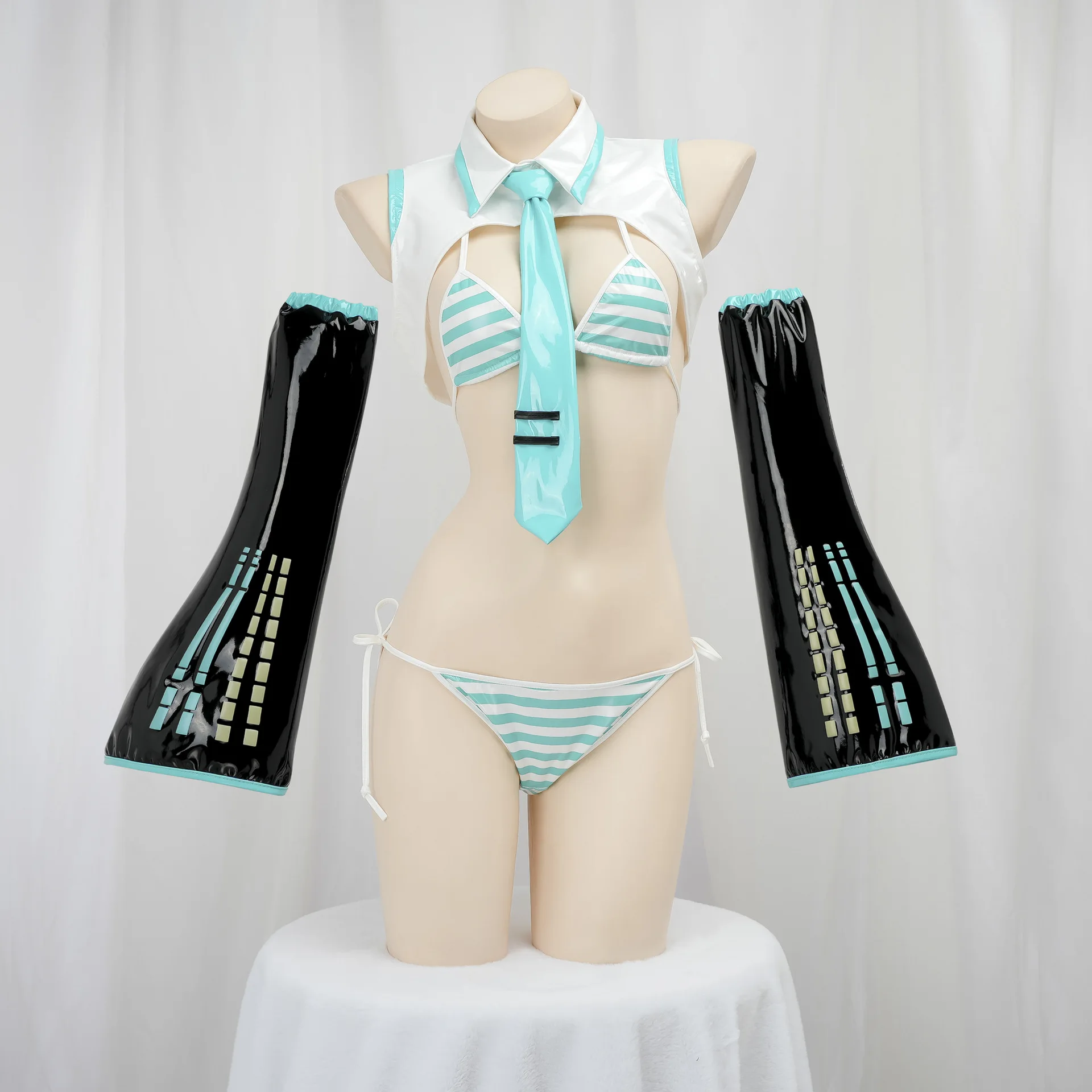 Anime Spiel Miku Cosplay Miku  – Anime Cosplay Bikini Bewertung und Preis