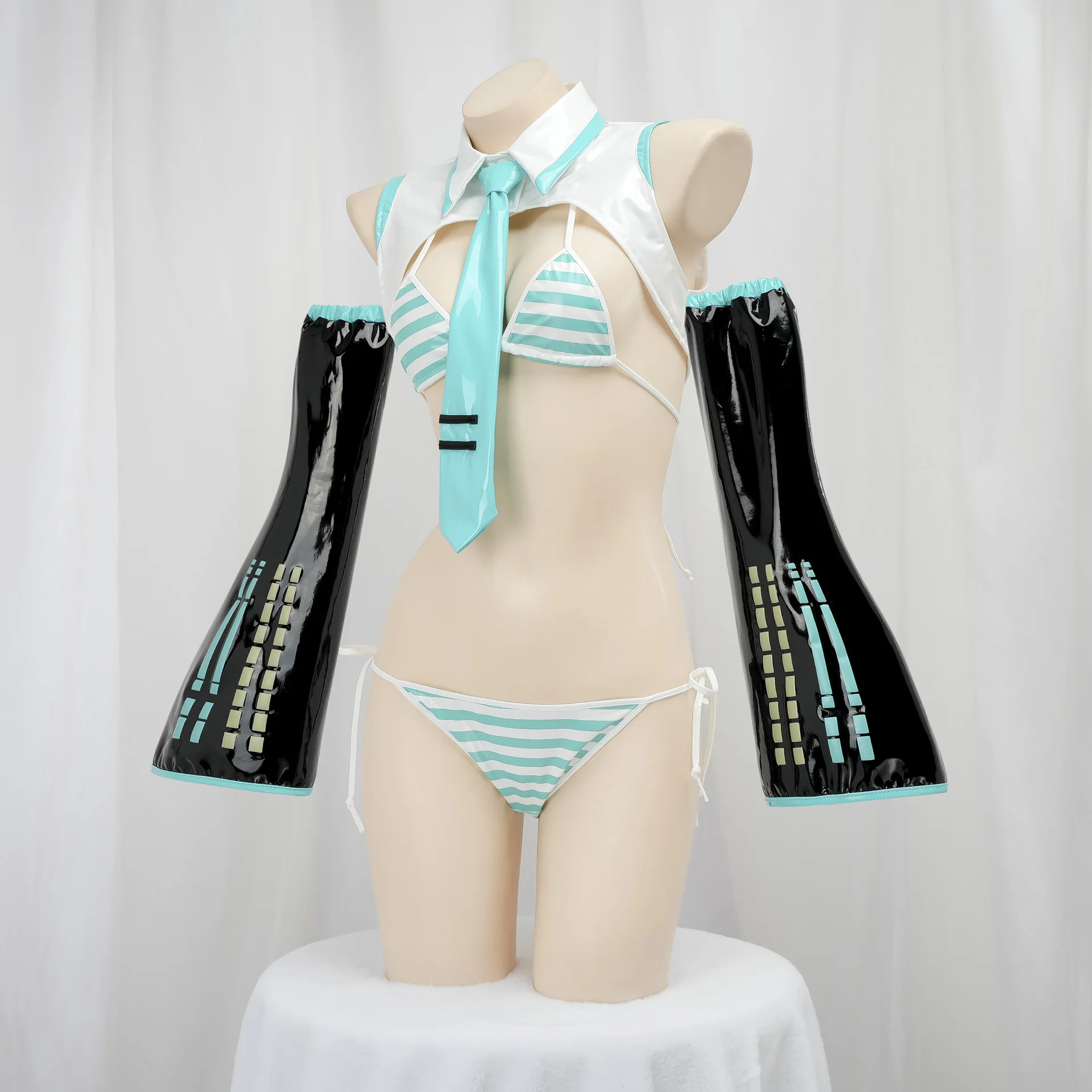 Anime Spiel Miku Cosplay Miku  – Anime Cosplay Bikini Bewertung und Preis